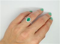 Anello Lorenza Gioielli Donna in Oro bianco Smeraldo 1.08 Ct 619887-14 - 619887-14